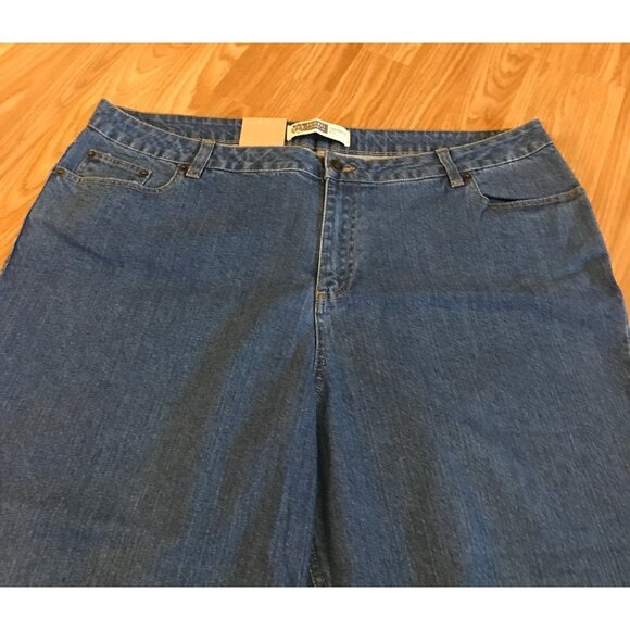 Womens Plus Size Route 66 Favorite Fit Bootcut Jeans 22W Short Blue Denim - Picture 3 of 8